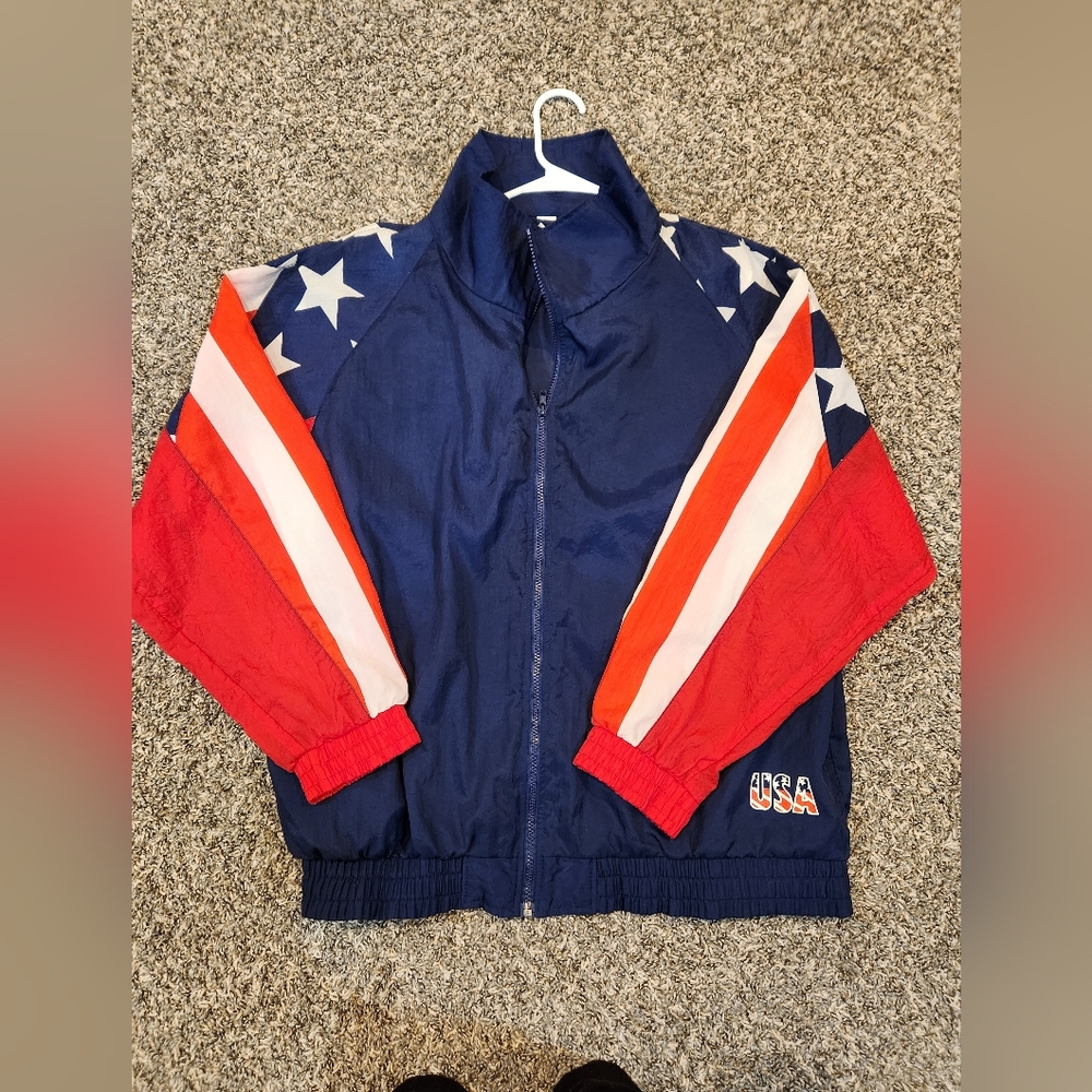 1990's Pro Spirit USA Windbreaker Jacket Men Size XL